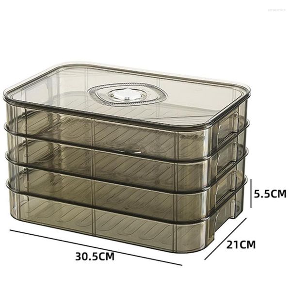 Bouteilles de stockage en plastique 2/4 couche boulette conteneur empilable grand transporteur de craquelins pour la maison