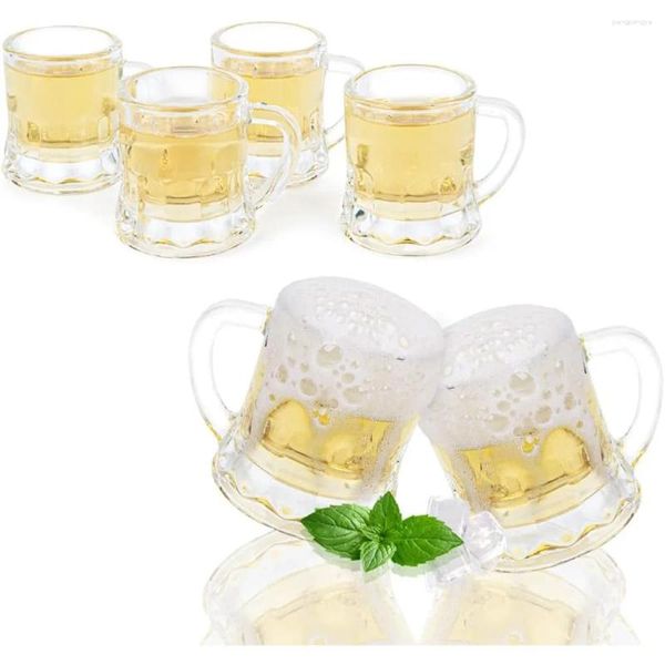 Botellas de almacenamiento Taza de cerveza de plástico 1 oz 6pcs Mini S Gerentes Copas pequeñas para la fiesta Beber Whisky Tequila Vodka