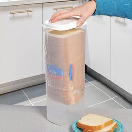 Bouteilles de rangement distributeur de pain en plastique avec couvercle de pain de récipient frais à l'air pour les petits pains spécialisés