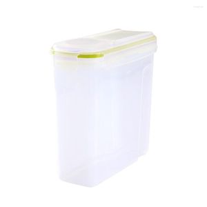 Opslagflessen Plastic ontbijtgranencontainer 4L gesp Luchtdichte droogvoerdispenser Vershouddoos