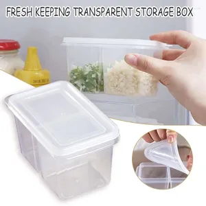 Bouteilles de rangement Boîtes d'organisateurs alimentaires en plastique avec conteneurs de couvercles Réfrigérateur Produisez la sauvegarde