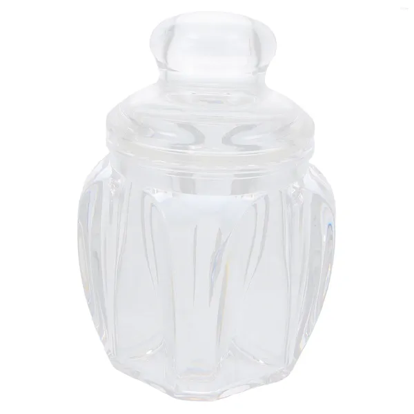 Botellas de almacenamiento recipientes de plástico Pequeño soporte para el frasco para el hogar Candy Frascos secos Transparentes PC Clear Snack