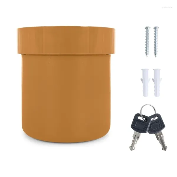 Bouteilles de rangement Plastique Plastic Flowerpot Key Clee Clés Hider Car Solder PP Matériau pour et Sécurité à domicile
