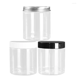 Bouteilles de stockage Pots cosmétiques en plastique clair PET 5oz 8oz 150ml 200ml 250ml Transparent Vide Maquillage Crème Cire Emballage Conteneurs Pots Avec