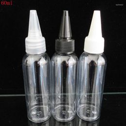 Bouteilles de stockage en plastique compte-gouttes bouteille 2OZ/60ML liquide peinture à la main huile paquet PET clair de haute qualité vide 12 pièces