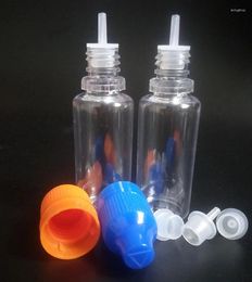 Bouteilles de rangement bouteille d'huile en plastique pour le jus de jus liquide animal vide transparent 15 ml avec sabot