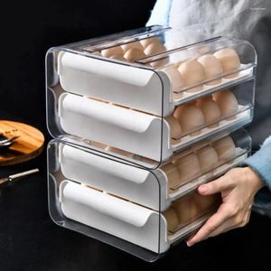 Opslagflessen Plastic eiercontainer Dubbele laag met dekselbakjescontainers voor voedselkeukenaccessoires 32 roosterhouder