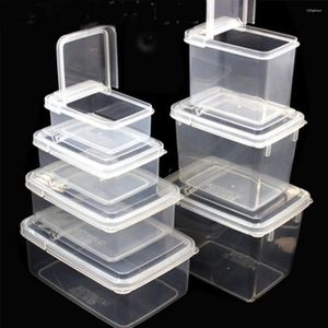 Opslagflessen Plastic Flip Cover Bento Box Picknick Snack Maaltijdcontainer Voedselvoorbereiding Lunch voor kinderen Schoolservies Campingservies