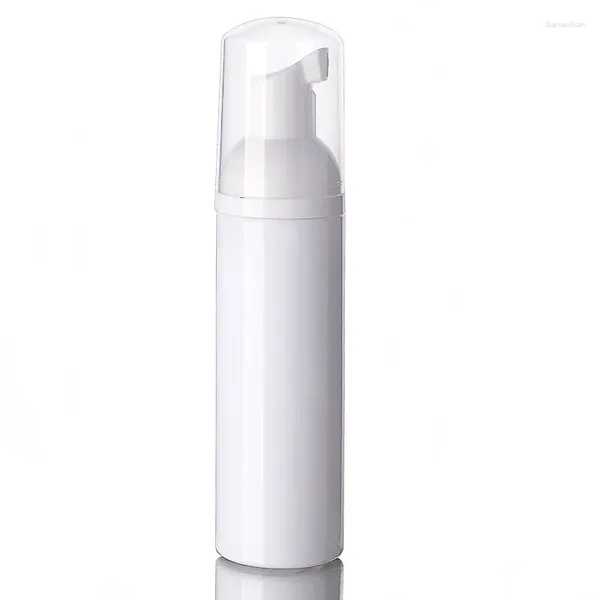 Botellas de almacenamiento Bomba de espuma de plástico Botella mascota White Shampoo Lotion Soap 100ml 20pcs Musse Dispensador de líquido Cosmética Lavado de la cara de la cara