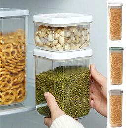 Bouteilles de rangement Récipient de nourriture en plastique Garder les réservoirs de réfrigérateur transparent frais