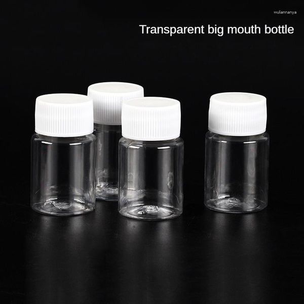 Botellas de almacenamiento Plástico PET Botella vacía transparente Productos para el cuidado de la piel Contenedor de polvo sólido sellado dividido 15ml 30ml
