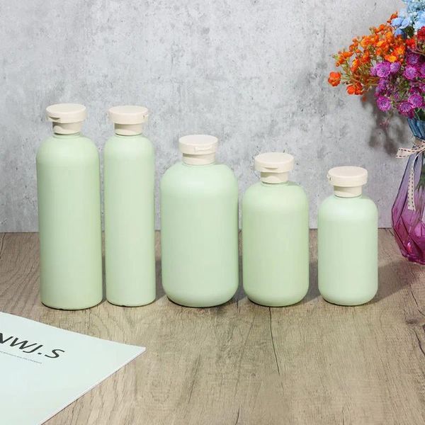 Botellas de almacenamiento de plástico recargable baño baño espuma redondo Dispensador de jabón gel de ducha de champú para loción líquida