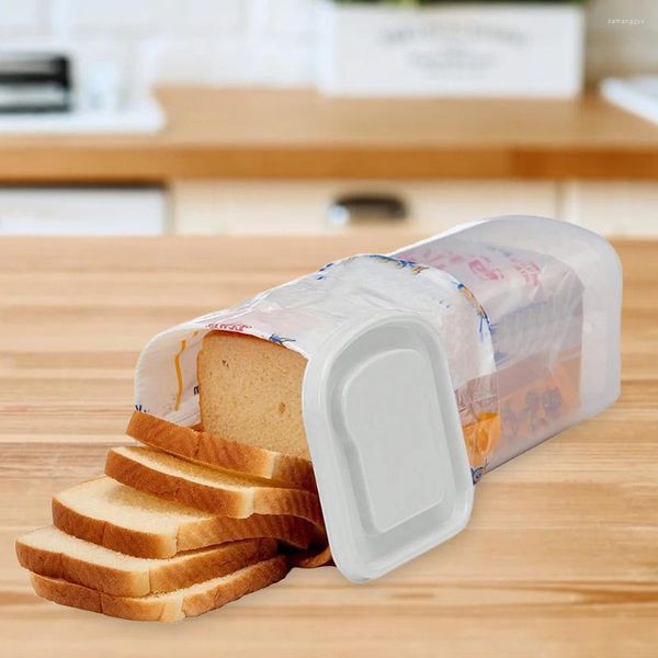 Bouteilles de stockage porte-pain sandwich en plastique avec couvercle hermétique bac récipient frais pour pain bagel pain