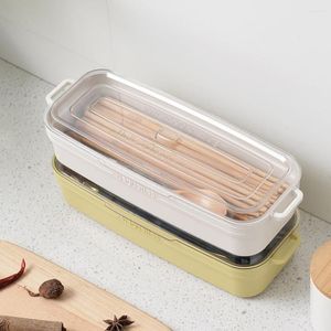 Bouteilles de stockage en plastique baguettes utiles séchage organisateur boîte porte-ustensiles Transparent grande capacité Gadgets de cuisine