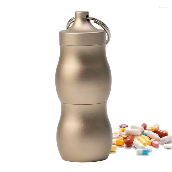 Botellas de almacenamiento Estuche de bolsillo Contenedor para pastillas Estuches de llavero portátiles impermeables Tablet