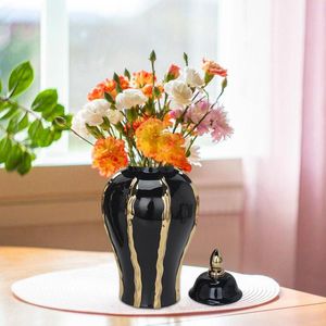 Opslagflessen porselein geglazuurde gemberpot thee met deksel keukendecor bloemen arrangement veelzijdig middelpunt delicaat