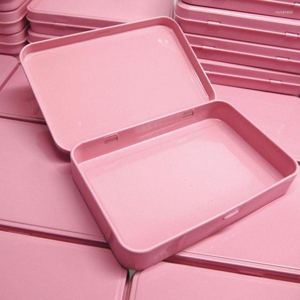 Caja de subpaquete de bálsamo portátil para botellas de almacenamiento, anillo de joyería rosa de tamaño pequeño, organizador de Metal, estuche multiusos para monedas y llaves