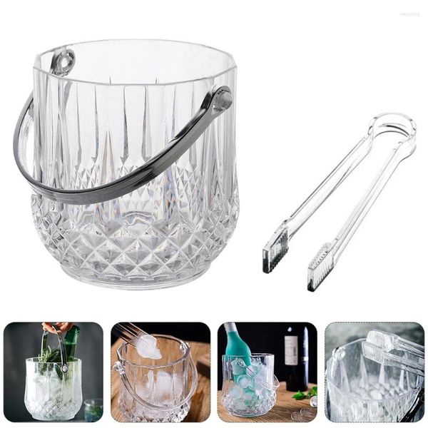 Bouteilles de rangement seau de glace portable mini-réfrigérateur de grande capacité de grande capacité en plastique polyvalent