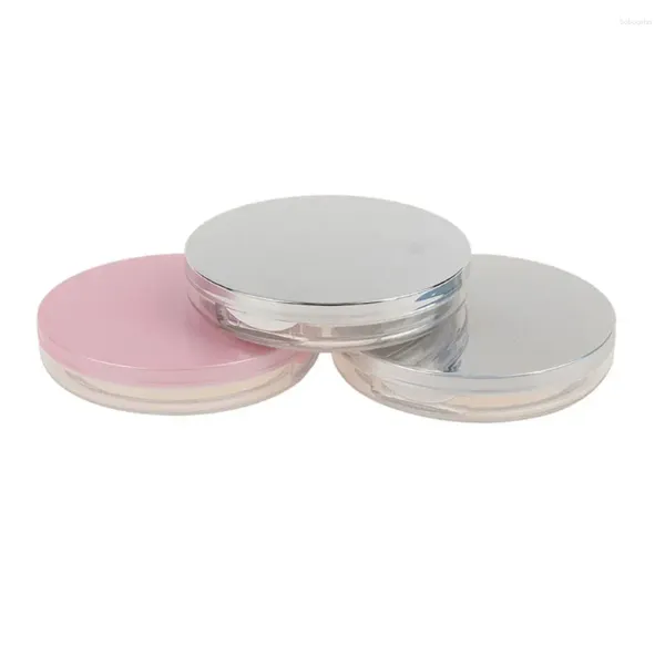 Bouteilles de rangement boîte de maquillage portable mini bouffée ronde durable avec miroir réutilisable en vrac poudre