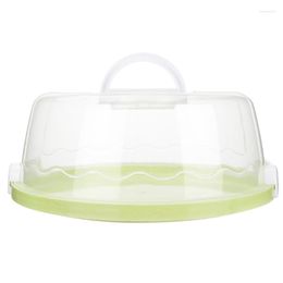 Bouteilles de stockage Portable en plastique rond boîte à gâteau Cupcake Dessert conteneur boîtier d'étanchéité transporteur de poche mariage anniversaire cuisine fournitures