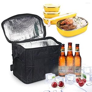 Opslagflessen draagbare thermische koeler tas koel lunchbox auto met geïsoleerde voedingsdrank voor picknick camping