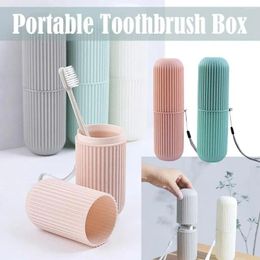 Bouteilles de rangement étui à brosse à dents Portable, boîte porte-dentifrice, organisateur tasse domestique pour voyage en plein air, accessoire de salle de bain E0I8