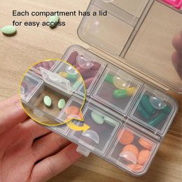 Opslagflessen draagbare reizen handige pillen dispenser organisator big capac tablet pillbox case container divider