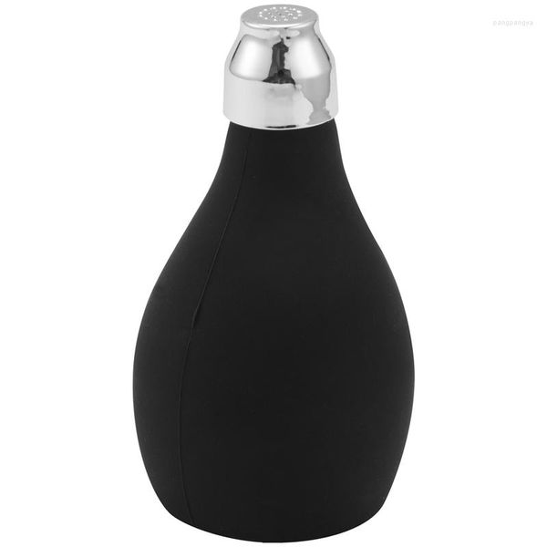 Bouteilles de stockage bouteille de pulvérisation de poudre distributeur de Silicone rechargeable conteneur vide pour barbier pulvérisateur noir Durable Lo