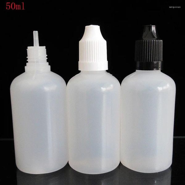 Promotion de bouteilles de rangement !! GLUE DROPPER BOTTE PE 50ml Squelle serre pigment vide Jar DIY PEINTURE REMPLILLABLE 5PCS