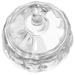 Bouteilles de stockage Citrouille Sucrier Sucrier Porte-Bonbons Décor Petit Bocal En Verre Boîte De Fruits Secs Transparent Conteneur À Biscuits Secs Avec