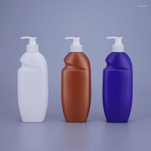 Opslagflessen paars wit bruin 500 ml 10 -st bijvulbaar leeg voor make -uplotionpomp shampoo container