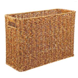 Bouteilles de rangement panier en osier rectangulaire avec poignée tissée pour enfants cuisine restaurant salle de bain décoration de maison