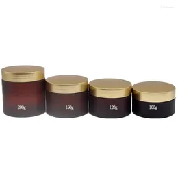 Bouteilles de rangement Recharge Bouteille Cosmetic Jars Pet Plastic Cream Pots Gol