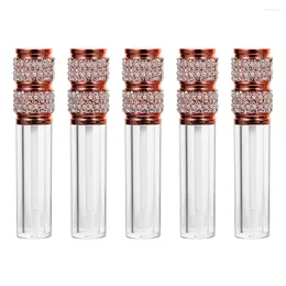 Bouteilles de stockage Tube de brillant rechargeable bouteille à lèvres en diamant récipients en plastique transparent Tubes de rouge à lèvres faits maison