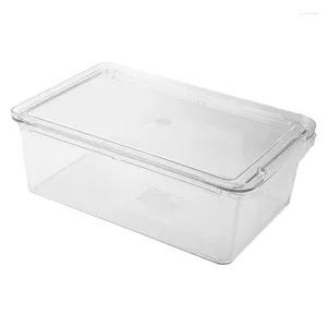 Bouteilles de stockage, boîte de réfrigérateur, bacs empilables en plastique transparent pour produits frais