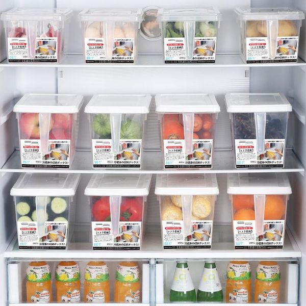 Bouteilles de stockage réfrigérateur boîte poignée Melon et fruits bac à légumes organiser cuisine légumes nourriture grande capacité