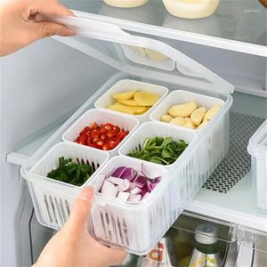 Botellas de almacenamiento Caja de refrigerador de alta calidad extraíble para cebolla de jengibre y cocina de sellado de sellado fuerte
