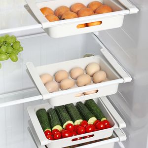 Bouteilles de stockage Réfrigérateur Tiroir Organisateur Réfrigérateur Oeufs Fruits Légumes Bac Conteneurs Pour Garde-Manger Congélateur