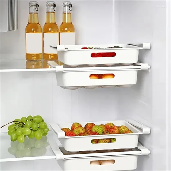 Caja de huevos para refrigerador, botellas de almacenamiento, multifunción, tipo cajonera, contenedor de alimentos, soporte para colgar, organizador para nevera, estante