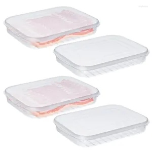 Bouteilles de rangement Réfrigérateur Boîte de maintien frais Accueil transparent PE COUVERCE SOFD COUVERTURE EMPACILable Préservation de qualité alimentaire durable