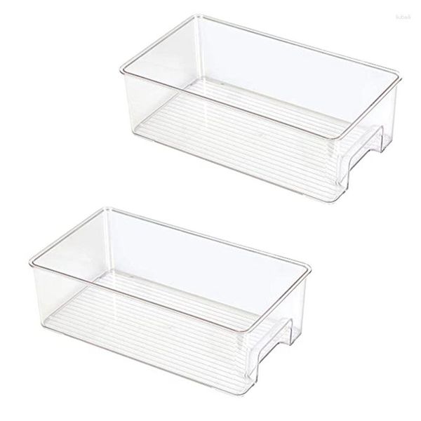 Bouteilles de stockage Réfrigérateur Organisateur Bacs Récipients de cuisine pour garde-manger Alimentaire Tiroirs - 14