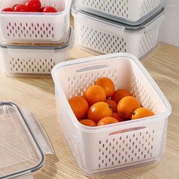 Opslagflessen Koelkast Organizer Box Helder Fruit Voedsel Potten Transparante Koelkast Bin Containers Voor Pantry Vriezer