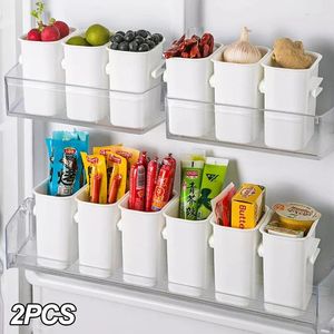 Bouteilles de stockage réfrigérateur organisateur boîte alimentaire frais réfrigérateur porte bacs fruits épices conteneur cuisine porte-ustensiles