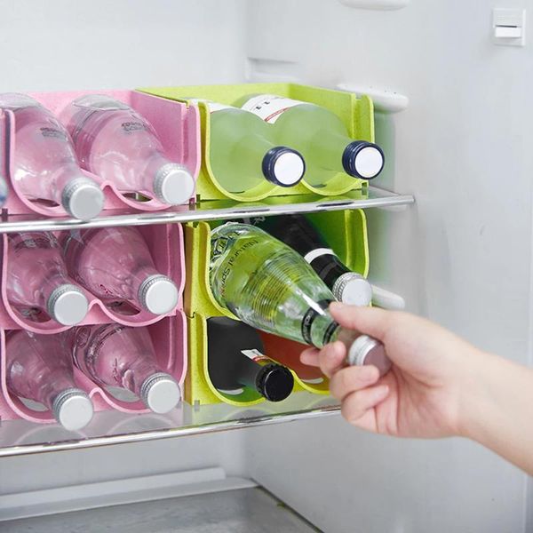Bouteilles de rangement réfrigérateur Boîte de panier en plastique Home peut être boisson Organisateur chaussettes de cuisine
