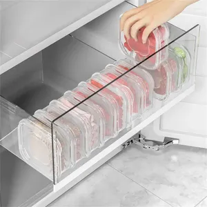 Bouteilles de rangement Carie de préservation du réfrigérateur portable grande capacité transparente avec couvercle des contenus de contenant des aliments frais