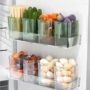 Bouteilles de rangement Réfrigérateur Porte latérale Boîte de fruits de légumes de grande capacité Organisateur de cuisine avec poignée