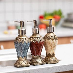 Bouteilles de rangement Agate Soap Dispensateur Pompe Rechargeable Liquide Hand Lotion Nordic Style Shower Gel Bath