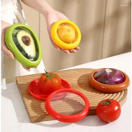 Bouteilles de rangement Boîte d'économie alimentaire réutilisable à moitié coupe fruit Freshing Freshing Film Film Container Preservation Seal Cover Kitchen Tools