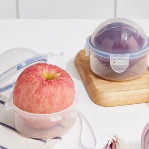 Bouteilles de rangement Boîte de préservation des fruits réutilisable Apple transparente avec couvercle en plastique scellé Scellé Saveur pour le réfrigérateur
