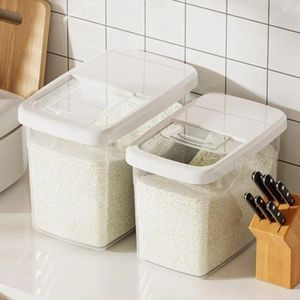 Opslagflessen Rijstbox Grote capaciteit Stofdichte transparante graancontainer met maatbeker Keukenbenodigdheden